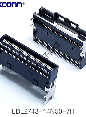 Slimline SAS座子 8X SFF-8654接口 74PIN卧式8i光纤尾座连接器