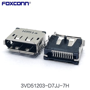 3VD51203-D7JJ-7H DisplayPort接口 20PIN母座 卧贴 富士康原装