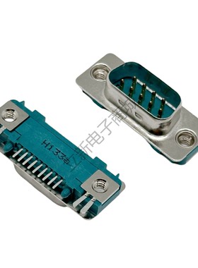 dusb连接器DMR-9P VGA串口公头焊板直针立式180度直插3排连接器