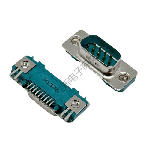 dusb连接器DMR-9P VGA串口公头焊板直针立式180度直插3排连接器