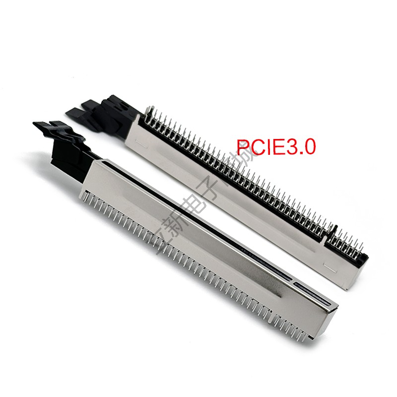 PCI-E3.0 16X 164针插槽连接器主板显卡插座飞机尾金属外壳接插件