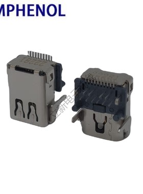 安费诺全新原装 G46M2023201ATWEU DP高清座子 20Pin母座前插后贴