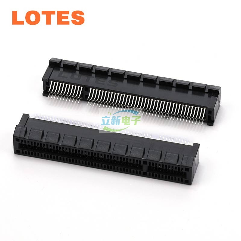 LOTES AAA-PCI-018 PCIE显卡接口 8X 98PIN 夹板型 不开槽 连接器