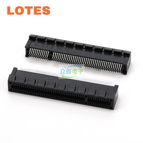 LOTES AAA-PCI-018 PCIE显卡接口 8X 98PIN 夹板型 不开槽 连接器