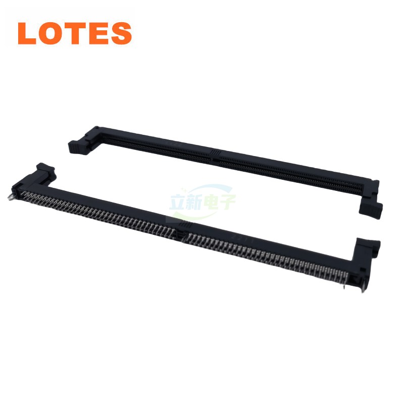 Lotes/得意ADDR0414-P014C立式直插DDR4内存卡插槽288PIN黑体黑耳