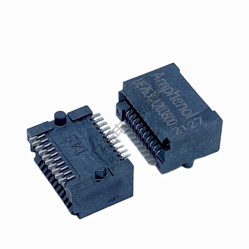 AMPHENOL UE76-3GA20-3600T 高速SFP 20pin 光纤连接器插座