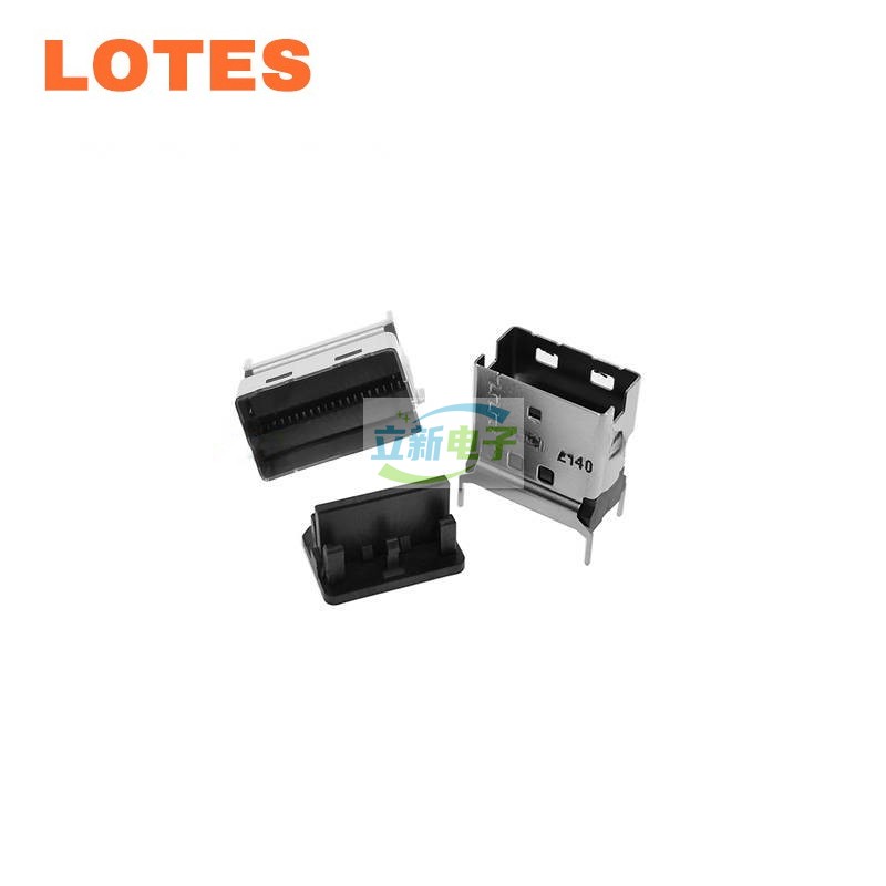 LOTES连接器SFF-8654 4X直立型母座SlimSAS 38P 180度 808004939