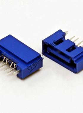 全新 LOTES 蓝色 SATA3.0 7P 直针三代硬盘接口 接插件