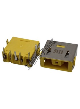 LOTES 连接器AJAK0021-P003A电源接口黄色联想接头方口焊线DC插座