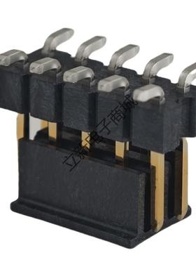 HS1105V-RN 镀金 2.54间距 贴片排针带盖2*5PIN 双排立式排针母座