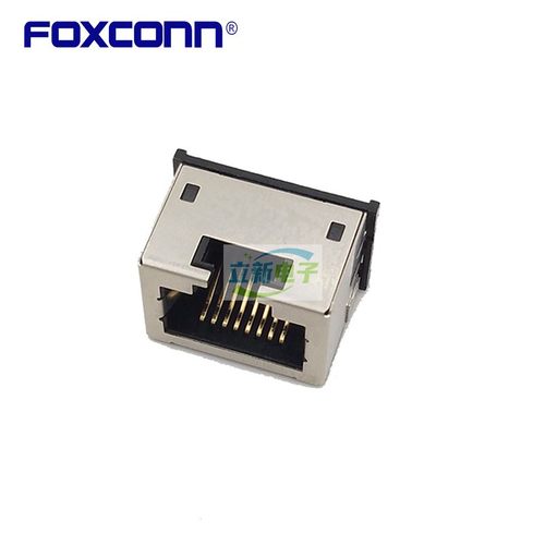Foxconn/富士康 JM8611L-N0305-4H-W RJ45母座单口无灯百兆口带弹
