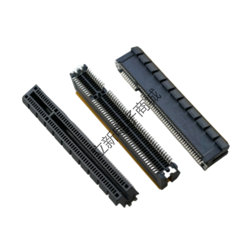 全新 PCIE 98PIN单侧开口 PCIE4.0 立式贴片 内存插槽SMT X8卡槽