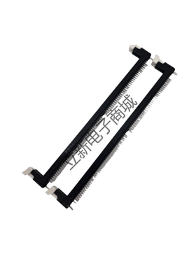 台式机内存插槽DDR4 288PIN双耳黑体白耳立式插针AH08817-A9B1-4F