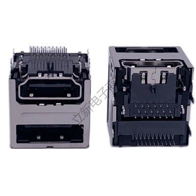 LOTES原装 双层输入输出接口 HDMI+DP 20PIN 全包高速传输母座