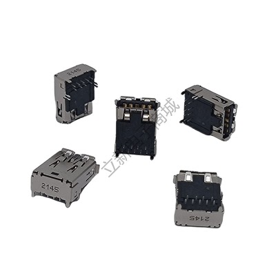 USB3.1母座 GEN3接口连接器 10G 7.75H 黑胶芯 USB 9PIN全新现货