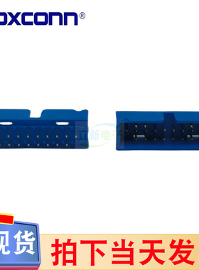 Foxconn/富士康HLL2101-CBC2D-4H USB3.0 19PIN蓝色板端简牛插槽