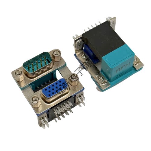 G17H2022314C1EU 双层DB9公+DB15母座叠层 双层D-USB 上蓝下绿