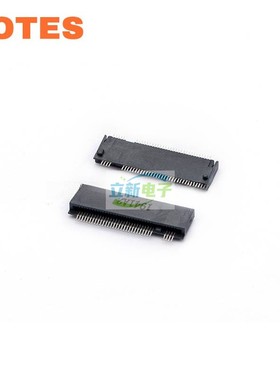 LOTES APCI0532 连接器 M.2固态硬盘接口H=2.3 M-KEY黑色SSD NGFF