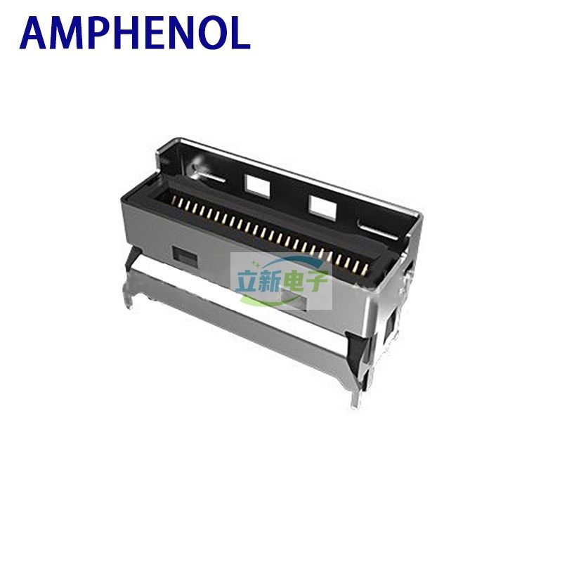 Amphenol安费诺G42V15312HR MCIO 50P立式连接器 Mini Cool Edge