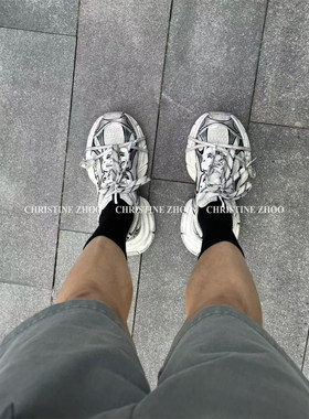 KAPIIT专柜同款/焊在脚上！24新款做旧老爹鞋男女3XXXL厚底运动鞋