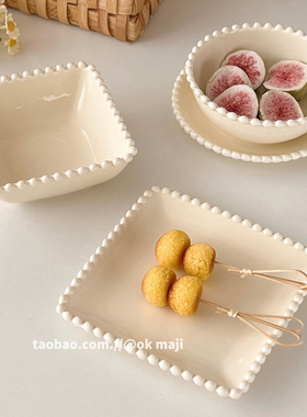 ok maji网红水果盘陶瓷碟早餐盘甜品碗蛋糕盘子精致ins风盘子餐具