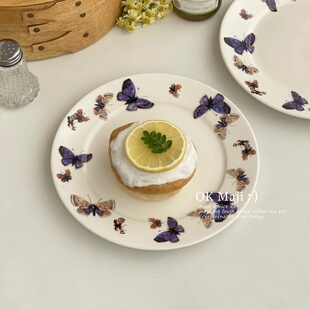 感早餐盘高颜值甜品盘子 精致漂亮餐盘高级感家用创意餐具陶瓷仪式