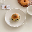 maji韩国ins风珠点菜盘家用高级感西餐牛排意面盘甜品蛋糕盘子