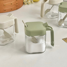 带勺调味罐厨房家用调料罐高颜值调料盒盐罐密封防潮塑料调味料罐