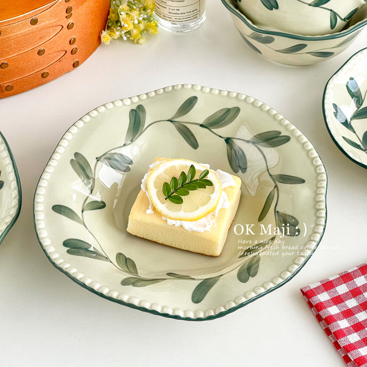 漂亮的盘子陶瓷水果点心盘精致高颜值早餐盘釉下彩复古蛋糕甜品盘,餐饮具,盘,淘宝优惠券,粉丝福利购,淘宝优惠卷