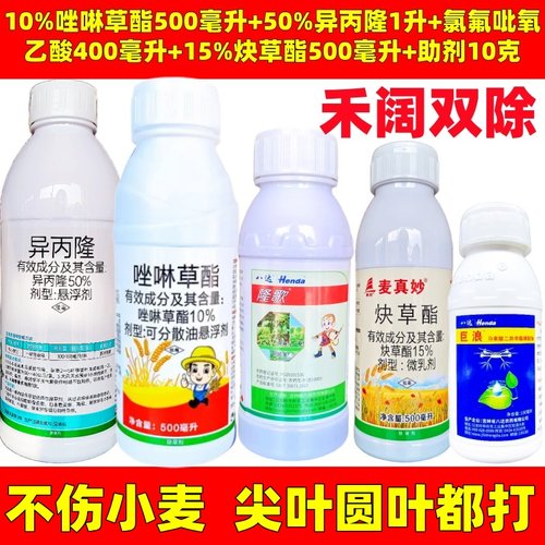 看麦娘罔草多花黑麦禾阔双除