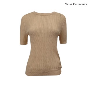 套头打底衫 毛针织衫 莱赛尔米色上衣毛衣高级感休闲 夏新款 唯尚女装