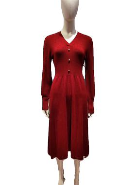 vesas collection唯尚女装连衣裙法式气质温柔设计感茶歇裙W1790