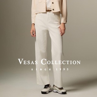 100%棉微喇牛仔裤 专柜正品 collection唯尚女装 vesas