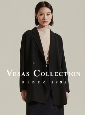 Vesas Collection J1078 经典黑色通勤西装上衣