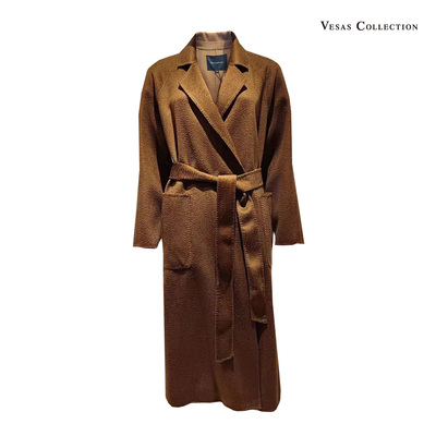 唯尚vesascollection女装羊绒大衣冬新款通勤中长款显瘦毛呢C1300