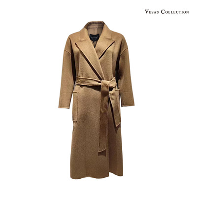 唯尚女装vesascollection羊绒大衣军旅风收腰显瘦呢毛子外套C1376