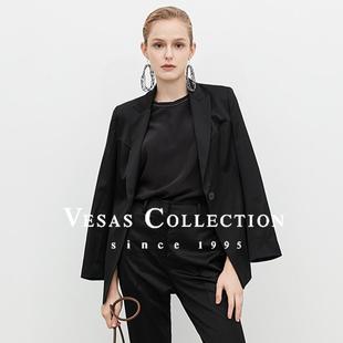 Collection T1412 J1046黑色光泽感西装 同款 上衣 Vesas