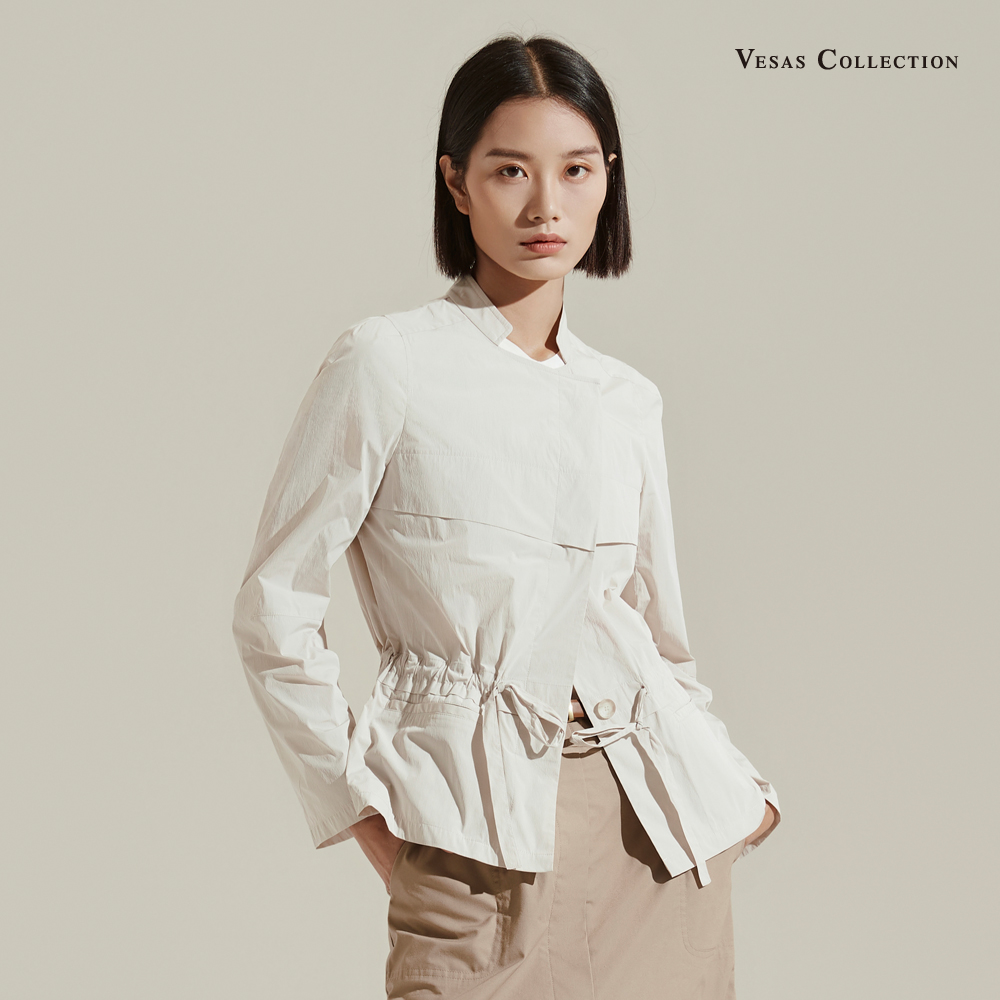 唯尚女装复古压褶拼接衬衫2025年夏季新款上衣VS233A030318