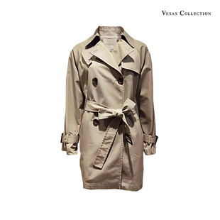 复古设计感正肩风衣 法式 vesascollection A0281