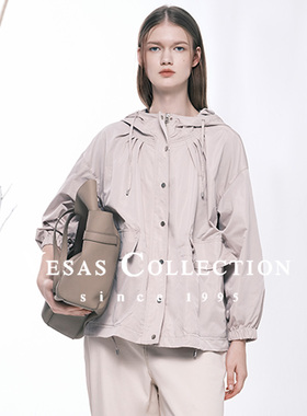 Vesas Collection A0283宽松 A型 连帽短上衣