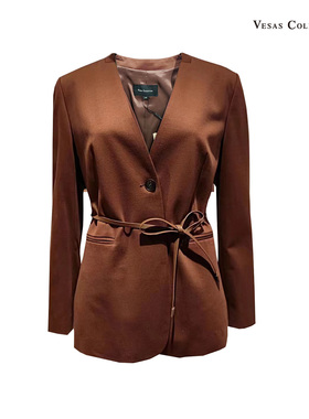 vesascollection唯尚女装西服上衣经典老钱风意大利手工西装J1043