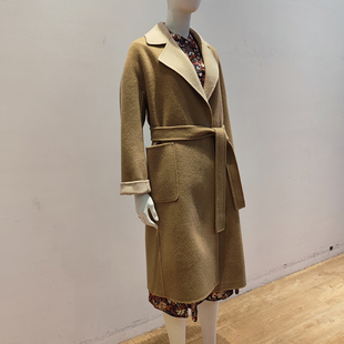 C1350 大衣法式 唯尚vesascollection女装 大衣羊毛外套复古中长款