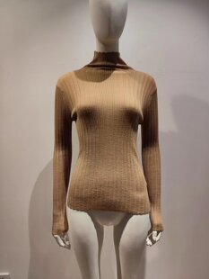 针织打W1733 高端48支高领修身 vesascollection羊毛衫 塔尖级别