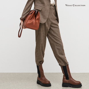 裤 新款 子高腰气质高级感通勤直筒裤 冬季 简约百搭休闲裤 唯尚女装