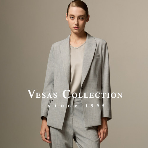 Vesas Collection J1076 浅灰色经典西装上衣（同款裤子T1440）