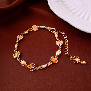 珐琅滴油瓢虫手链时尚小清新百搭精致手环复古小众高级感气质手饰