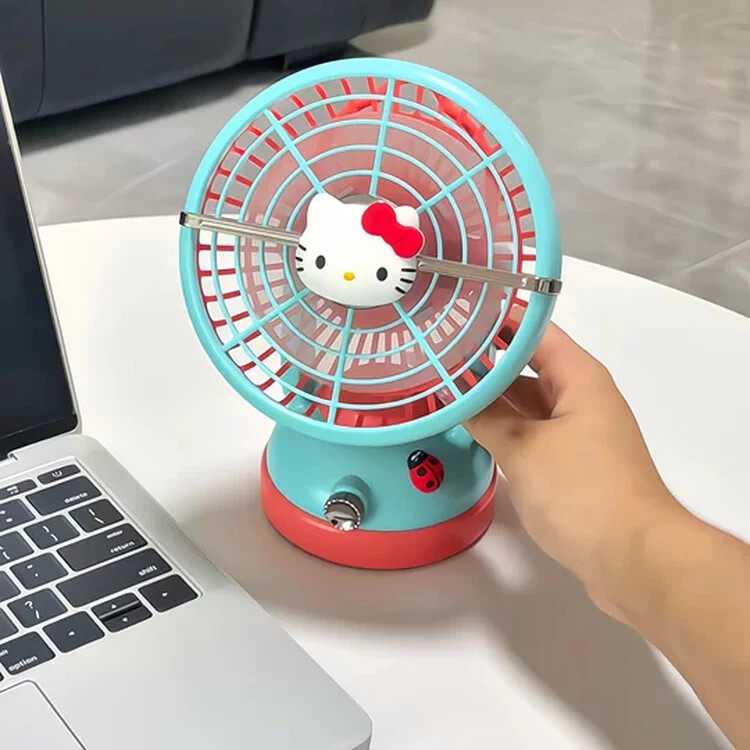 猫咪静音台式挂扇长续航宿舍