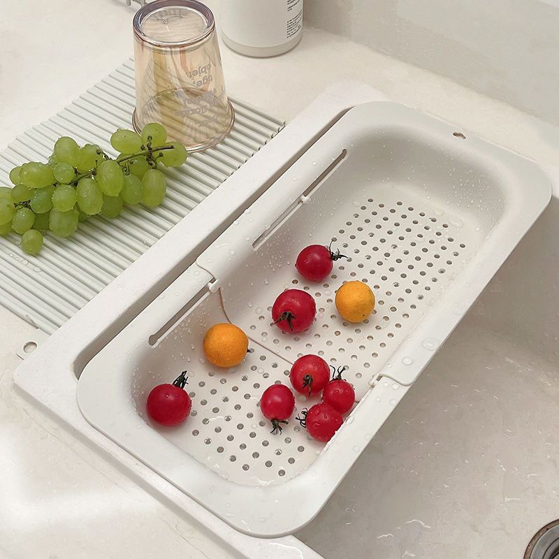 调节伸缩水槽沥水篮置物架