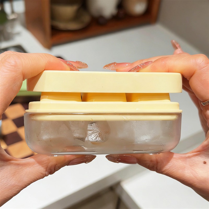食品级硅胶迷你按压冰格带盖