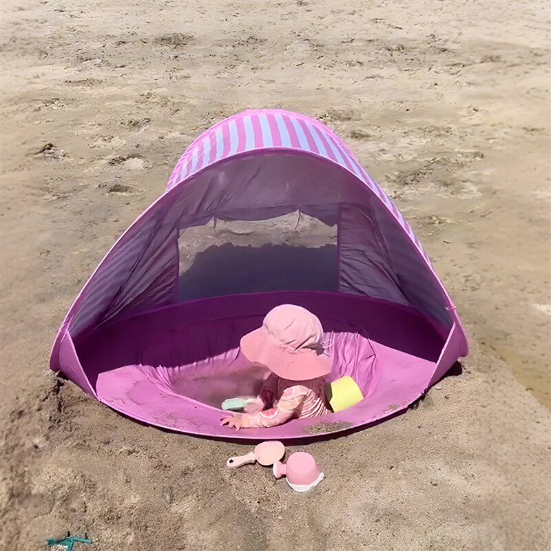 夏季海边儿童速开折叠遮阳帐篷